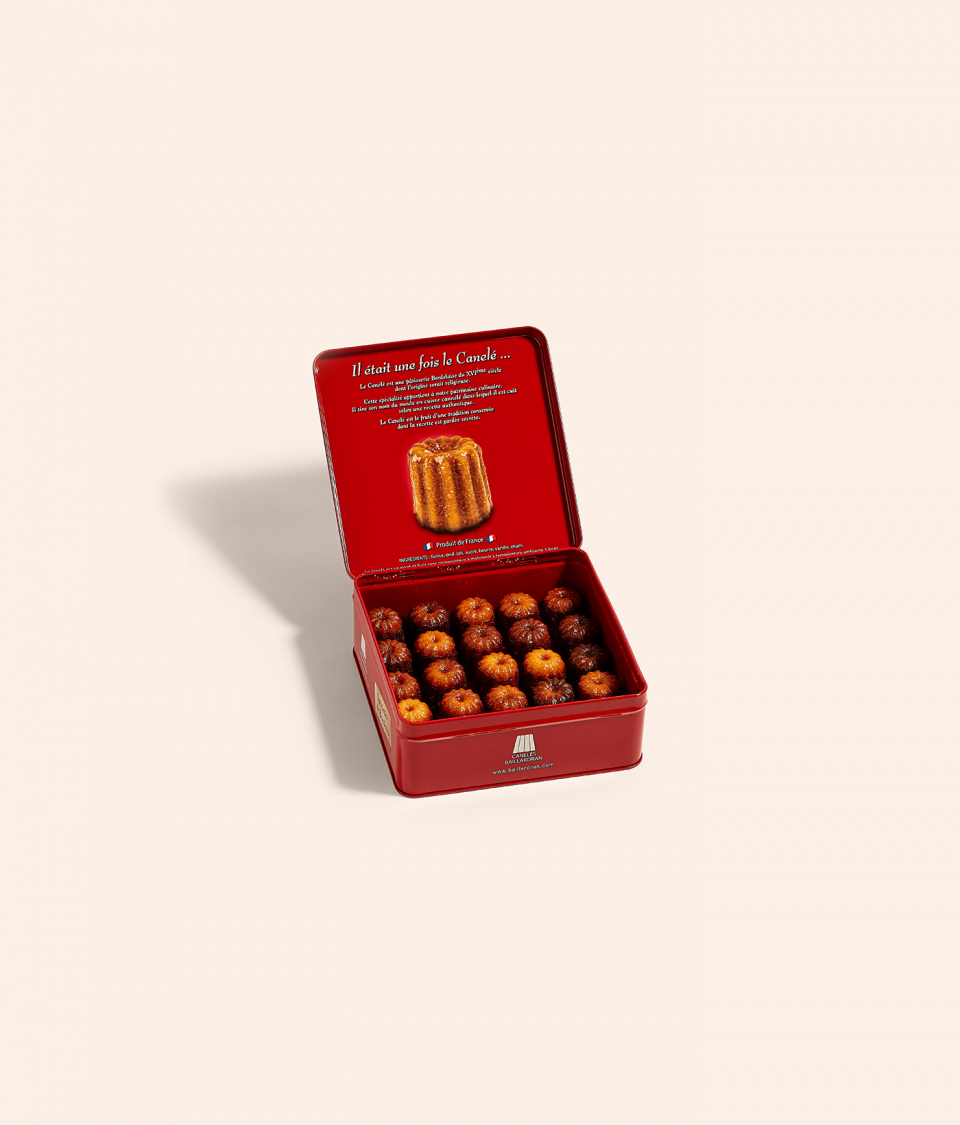 Boîte métal & 25 canelés mini
