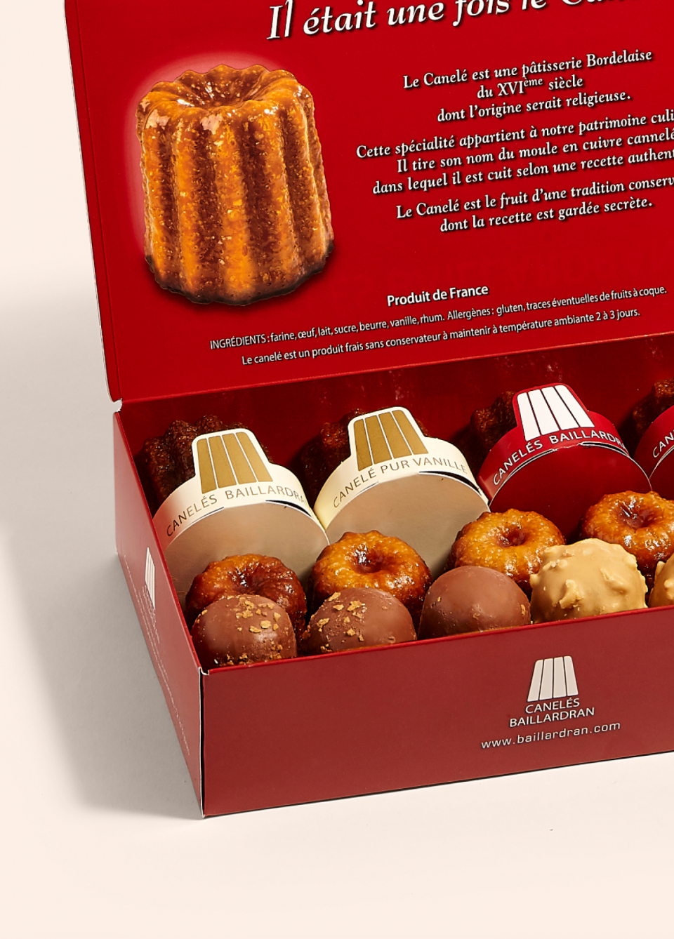 Coffret 3 tailles : 2 or-igine, 2 pur vanille, 5 moyens choco et 6 rochers