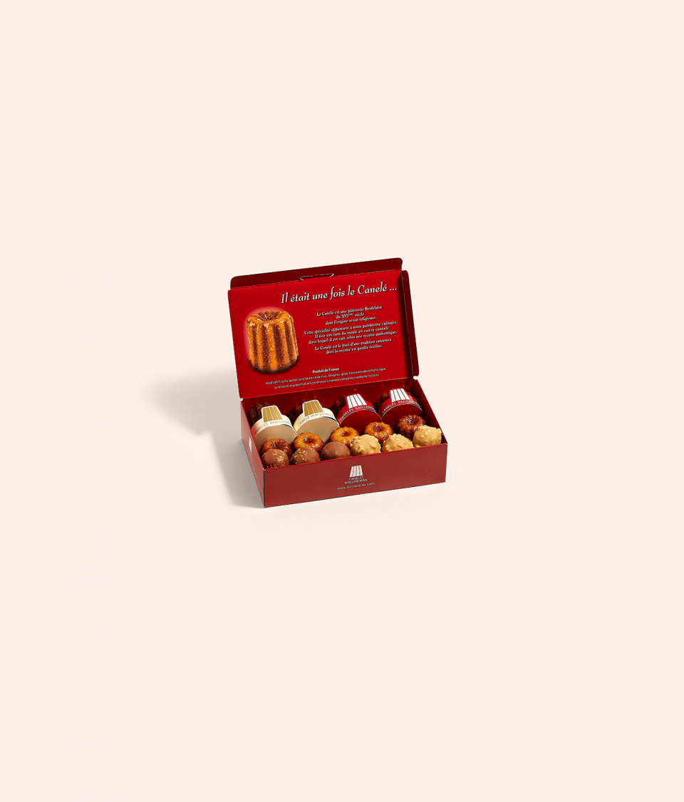 Coffret 3 tailles : 2 or-igine, 2 pur vanille, 5 moyens choco et 6 rochers